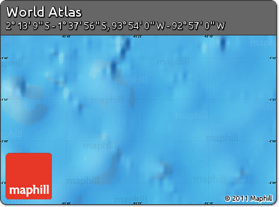 Physical Map of the Area around 1° 55' 32" S, 93° 25' 30" W