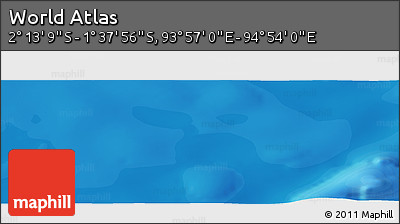Political Panoramic Map of the Area around 1° 55' 32" S, 94° 25' 30" E