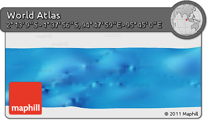 Physical Panoramic Map of the Area around 1° 55' 32" S, 95° 16' 30" E