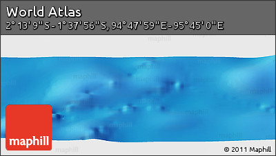 Physical Panoramic Map of the Area around 1° 55' 32" S, 95° 16' 30" E
