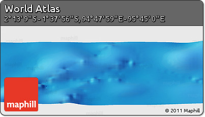 Physical Panoramic Map of the Area around 1° 55' 32" S, 95° 16' 30" E