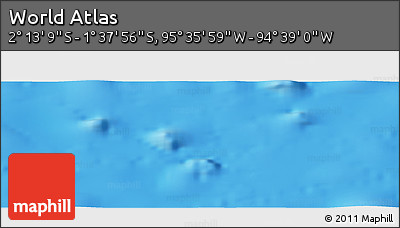 Physical Panoramic Map of the Area around 1° 55' 32" S, 95° 7' 30" W