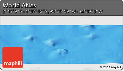 Physical Panoramic Map of the Area around 1° 55' 32" S, 95° 7' 30" W
