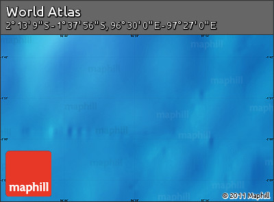 Physical Map of the Area around 1° 55' 32" S, 96° 58' 29" E