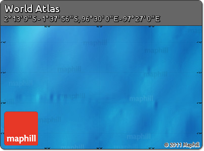 Physical Map of the Area around 1° 55' 32" S, 96° 58' 29" E
