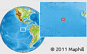 Physical Location Map of the area around 1° 55' 32" S, 96° 49' 29" W