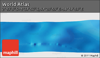 Physical Panoramic Map of the Area around 1° 55' 32" S, 97° 49' 29" E
