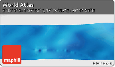 Physical Panoramic Map of the Area around 1° 55' 32" S, 97° 49' 29" E