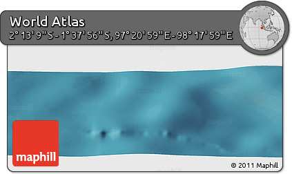 Satellite Panoramic Map of the Area around 1° 55' 32" S, 97° 49' 29" E