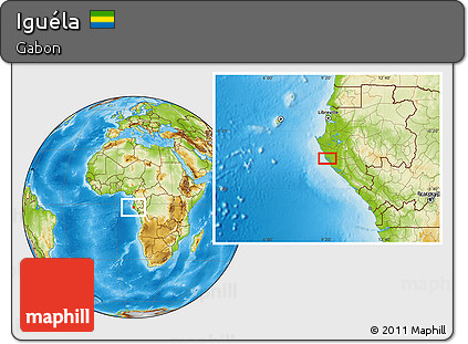 Physical Location Map of Iguéla