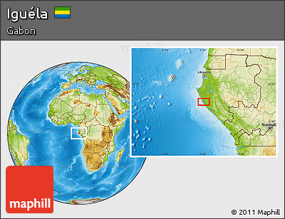 Physical Location Map of Iguéla