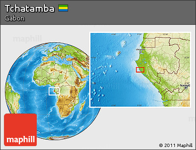 Physical Location Map of Tchatamba