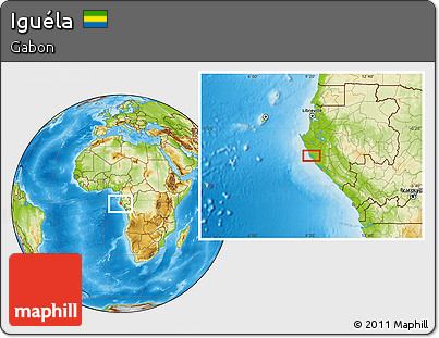 Physical Location Map of Iguéla