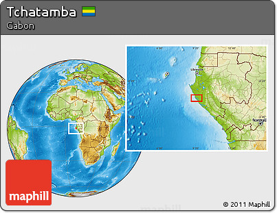 Physical Location Map of Tchatamba