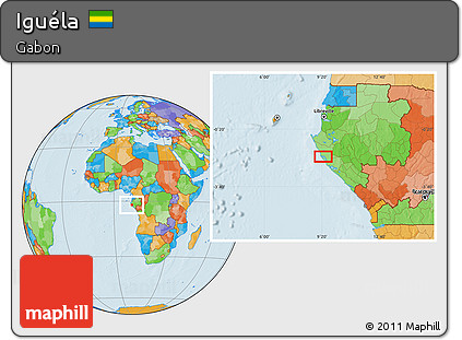 Political Location Map of Iguéla