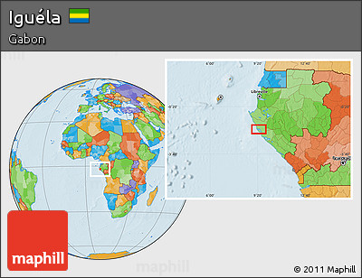 Political Location Map of Iguéla
