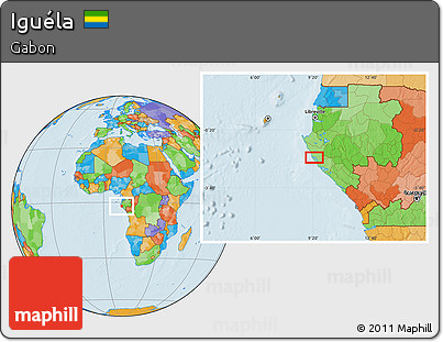 Political Location Map of Iguéla