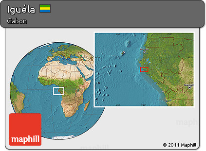 Satellite Location Map of Iguéla
