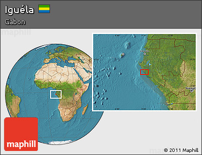 Satellite Location Map of Iguéla