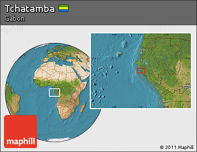 Satellite Location Map of Tchatamba