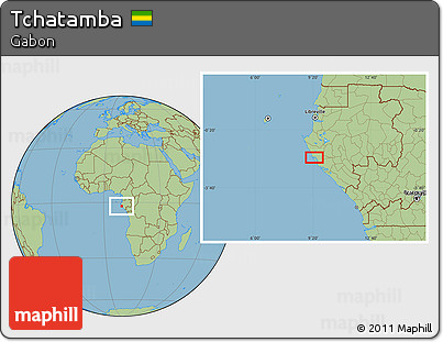 Savanna Style Location Map of Tchatamba