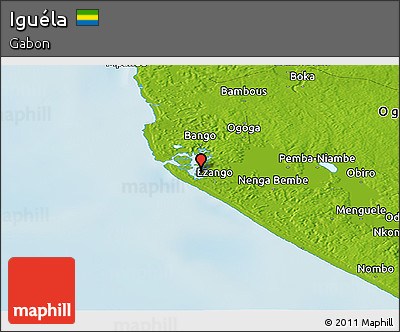 Physical Panoramic Map of Iguéla