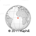 Outline Map of the Area around 1° 55' 32" S, 9° 16' 30" W, rectangular outline
