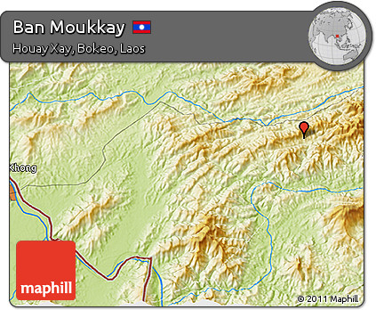 Physical 3D Map of Ban Moukkay
