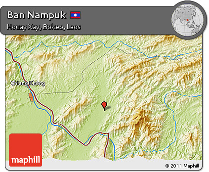 Physical 3D Map of Ban Nampuk