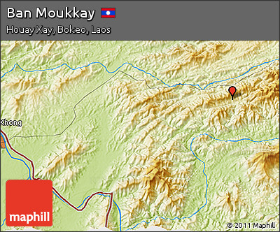 Physical 3D Map of Ban Moukkay