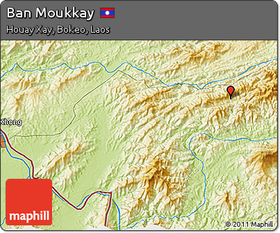 Physical 3D Map of Ban Moukkay
