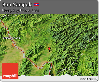 Satellite 3D Map of Ban Nampuk