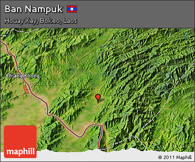 Satellite 3D Map of Ban Nampuk