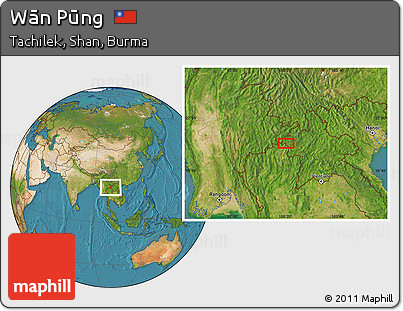 Satellite Location Map of Wān Pūng