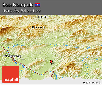 Physical Panoramic Map of Ban Nampuk