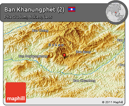 Physical 3D Map of Ban Khanungphèt (2)