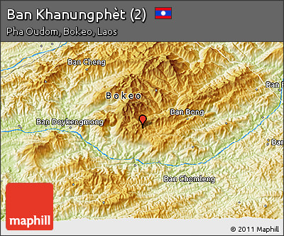 Physical 3D Map of Ban Khanungphèt (2)