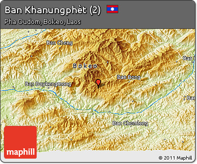 Physical 3D Map of Ban Khanungphèt (2)