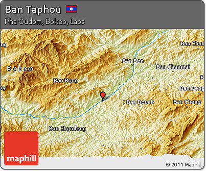 Physical 3D Map of Ban Taphou