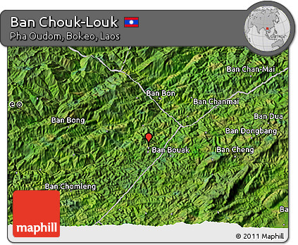 Satellite 3D Map of Ban Chouk-Louk