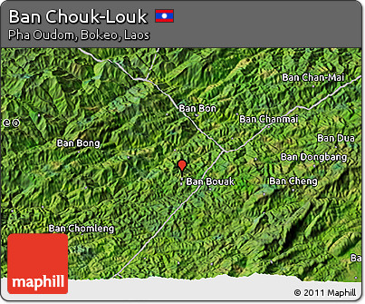 Satellite 3D Map of Ban Chouk-Louk