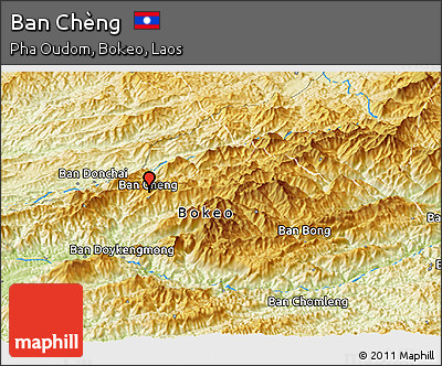 Physical Panoramic Map of Ban Chèng