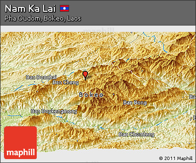 Physical Panoramic Map of Nam Ka Lai