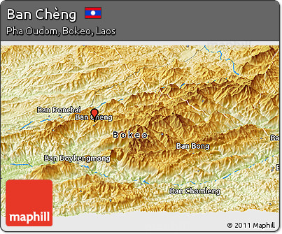 Physical Panoramic Map of Ban Chèng
