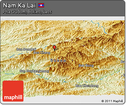 Physical Panoramic Map of Nam Ka Lai