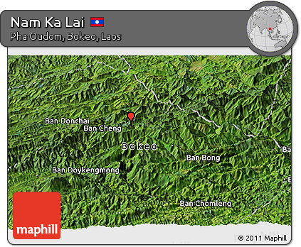 Satellite Panoramic Map of Nam Ka Lai