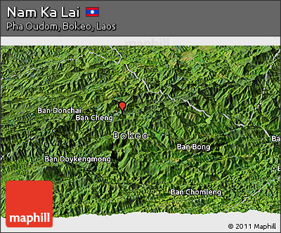 Satellite Panoramic Map of Nam Ka Lai