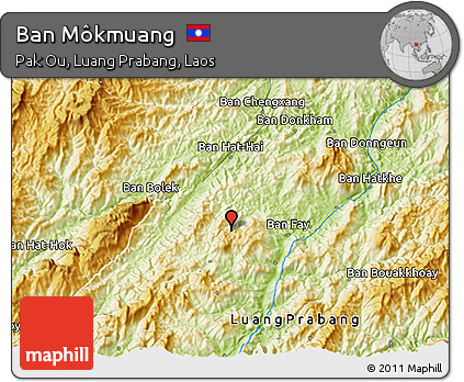 Physical 3D Map of Ban Môkmuang