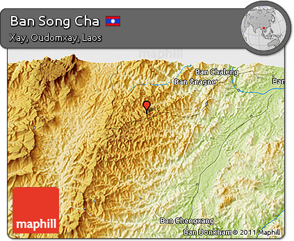 Physical 3D Map of Ban Song Cha