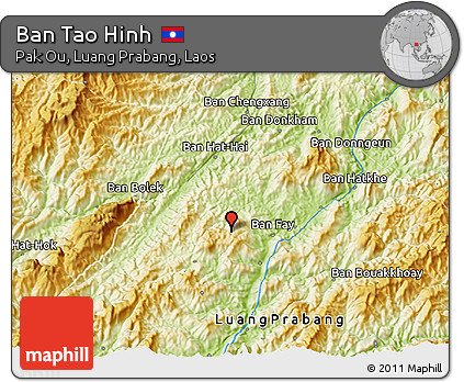 Physical 3D Map of Ban Tao Hinh